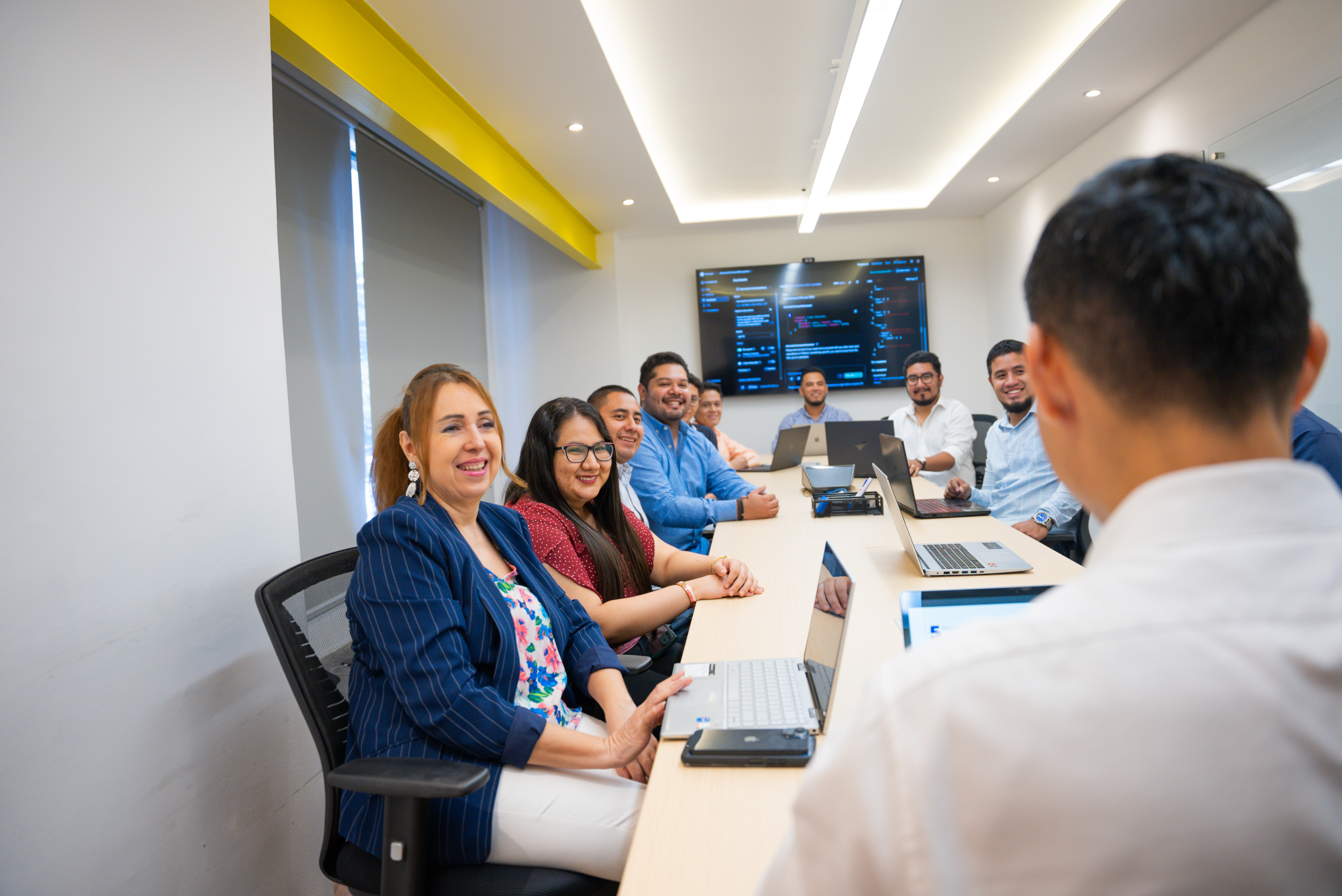 Echo Technologies team group photo in Office