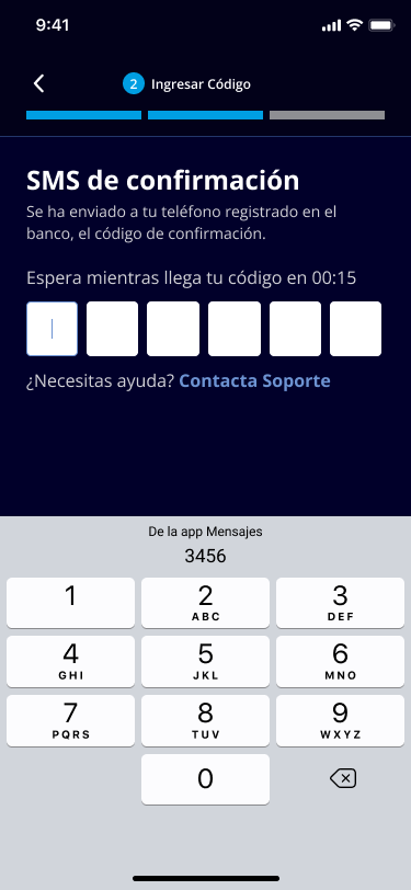 FACTOR app — SMS confirmation