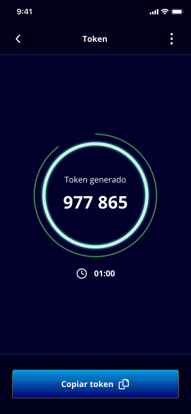 FACTOR app — OTP token generated
